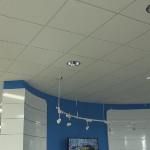 USG 2x2 Frost #419 Drop Ceiling Tile In Car Dealership 